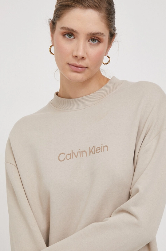 bež Bombažen pulover Calvin Klein