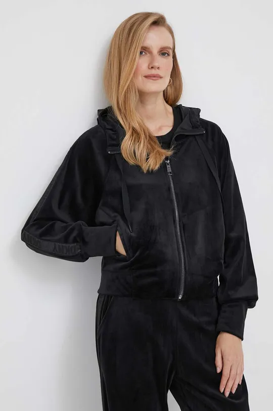 fekete Dkny kapucnis pulcsi otthoni viseletre Női