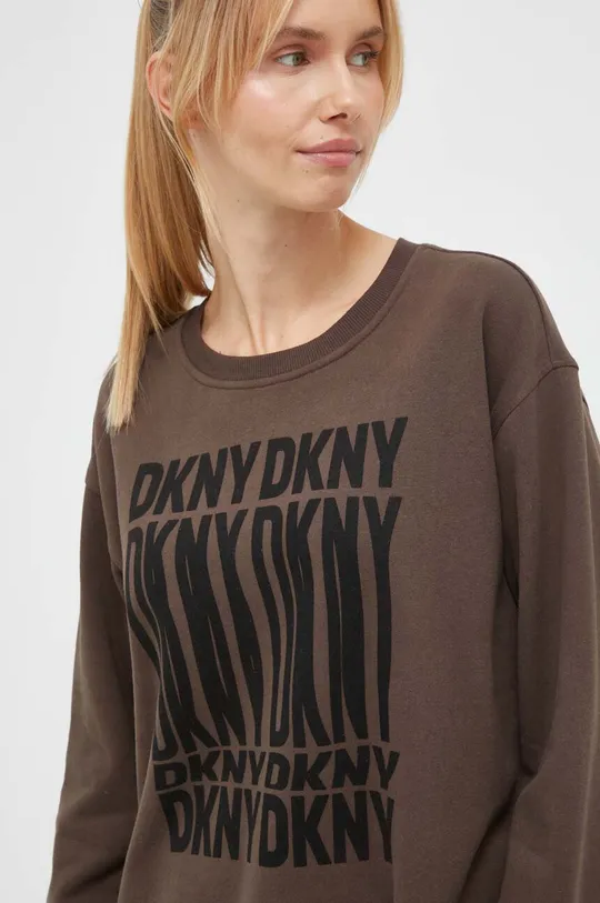 καφέ Μπλούζα DKNY