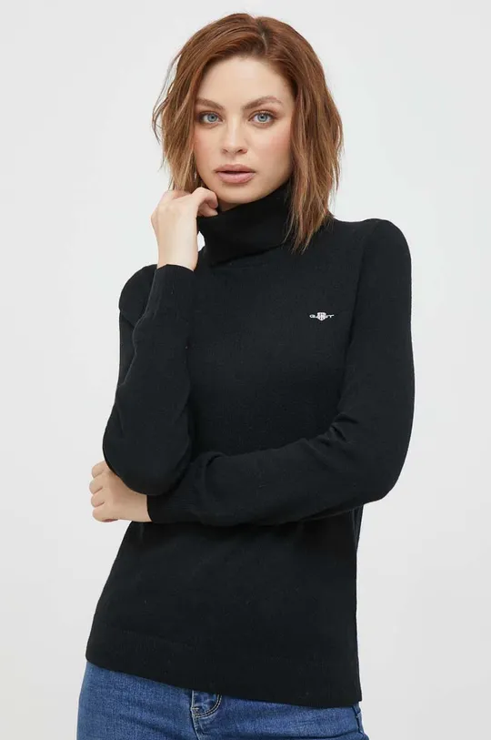 чорний Вовняний светр Gant Жіночий