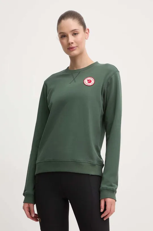 green Fjallraven cotton sweatshirt 1960 Logo Women’s