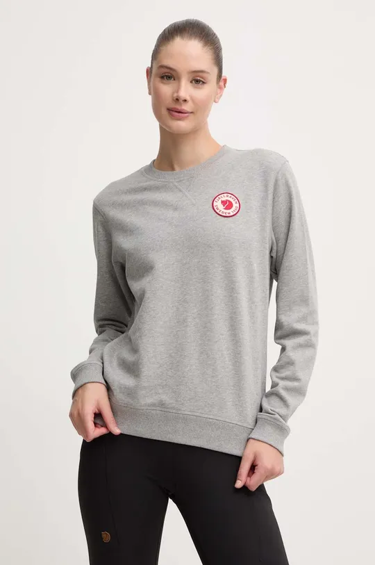 gray Fjallraven cotton sweatshirt 1960 Logo