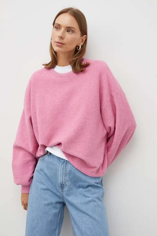 ροζ Βαμβακερή μπλούζα American Vintage Γυναικεία