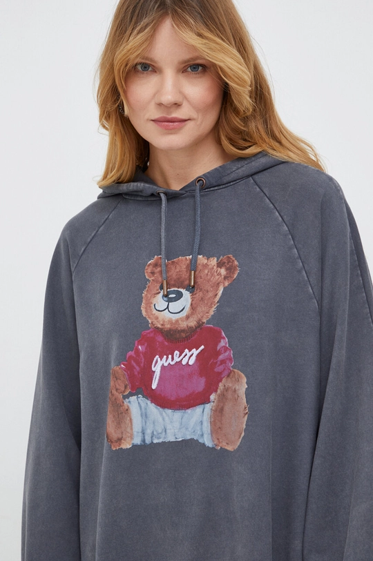 szary Guess bluza LS PAINTERLY BEAR