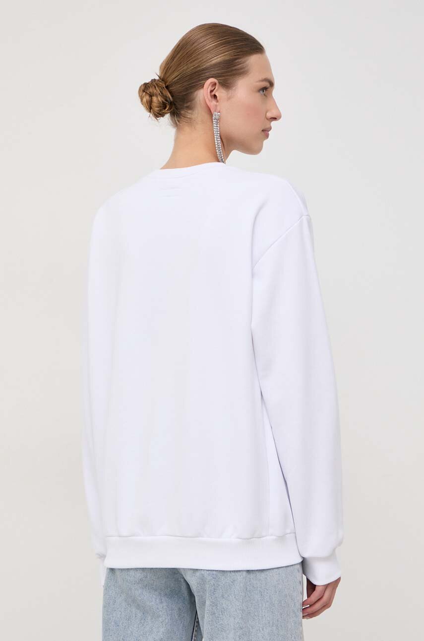 La Mania bluza damska kolor biały z aplikacją