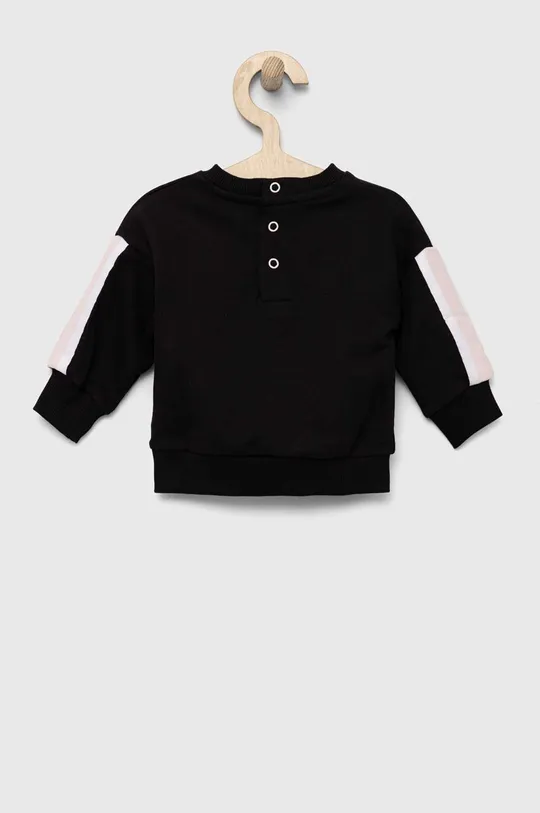 Παιδική βαμβακερή μπλούζα Guess μαύρο