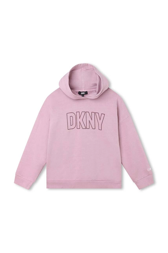 фіолетовий Дитяча бавовняна кофта Dkny Для дівчаток