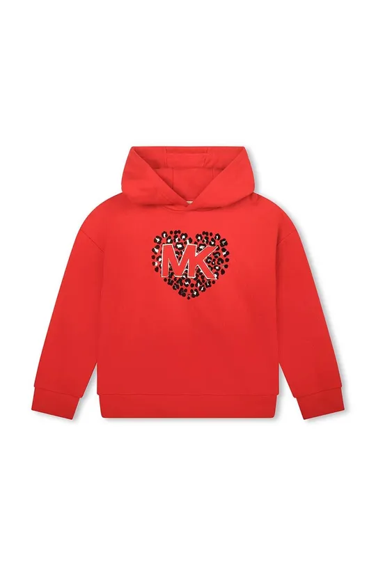 rdeča Otroški bombažen pulover Michael Kors Dekliški