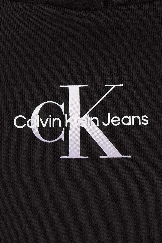 čierna Detská bavlnená mikina Calvin Klein Jeans