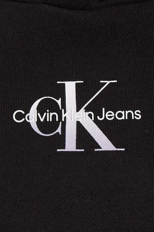 crna Dječja pamučna dukserica Calvin Klein Jeans