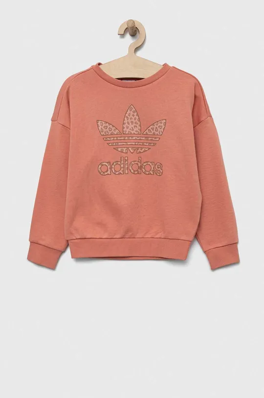 помаранчевий Дитяча кофта adidas Originals Для дівчаток