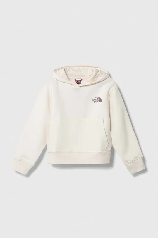 bézs The North Face gyerek felső G VERTICAL LINE HOODIE Lány