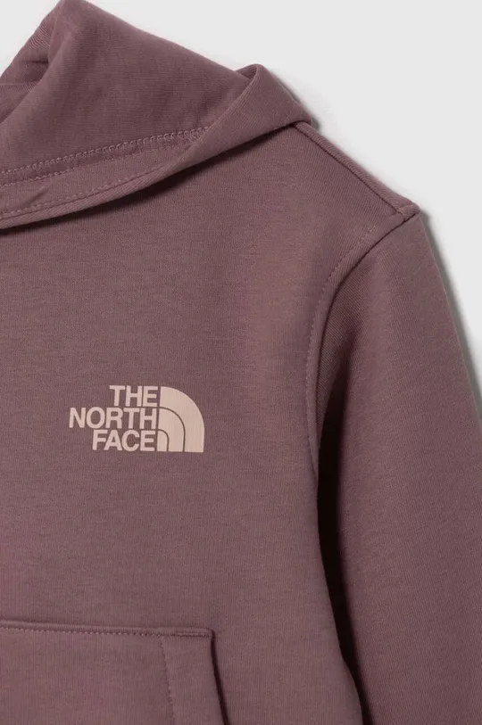 Παιδική μπλούζα The North Face G VERTICAL LINE HOODIE μωβ
