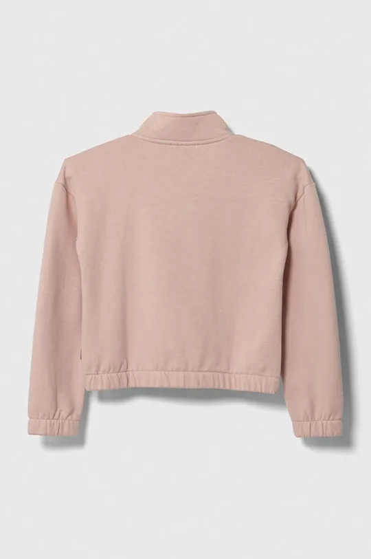 Παιδική μπλούζα Vans HALF ZIP MOCK PULLOVER VN00077VBQL1 ροζ