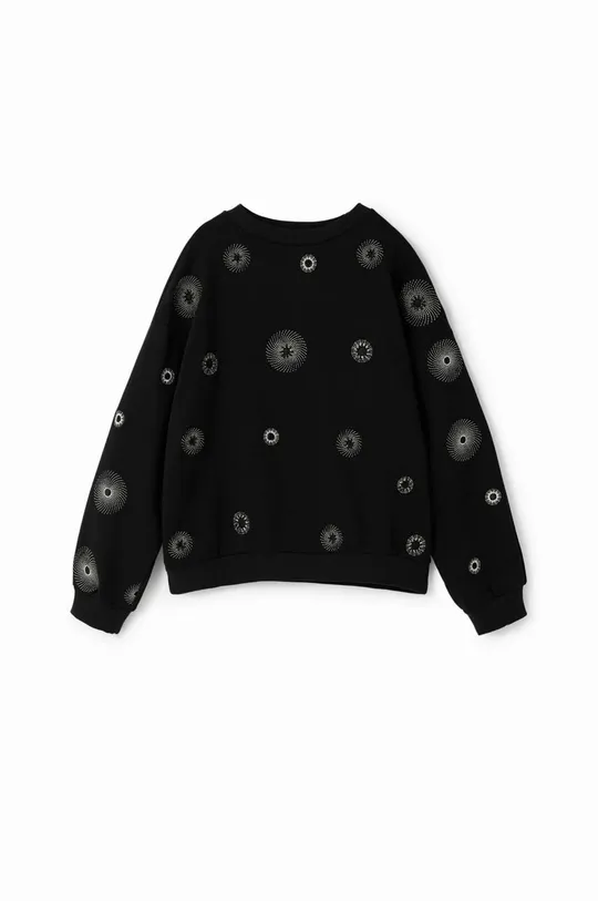 Otroški bombažen pulover Desigual črna