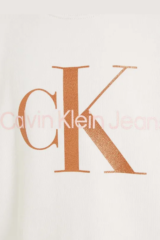 μπεζ Παιδική μπλούζα Calvin Klein Jeans
