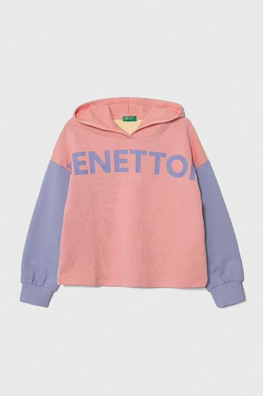 барвистий Дитяча бавовняна кофта United Colors of Benetton Для дівчаток