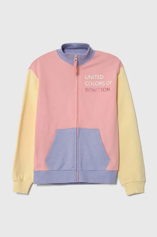 πολύχρωμο Παιδική βαμβακερή μπλούζα United Colors of Benetton Για κορίτσια