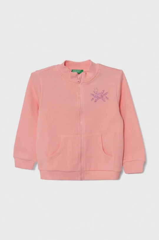 ροζ Παιδική βαμβακερή μπλούζα United Colors of Benetton Για κορίτσια