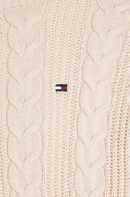 beżowy Tommy Hilfiger sweter bawełniany dziecięcy