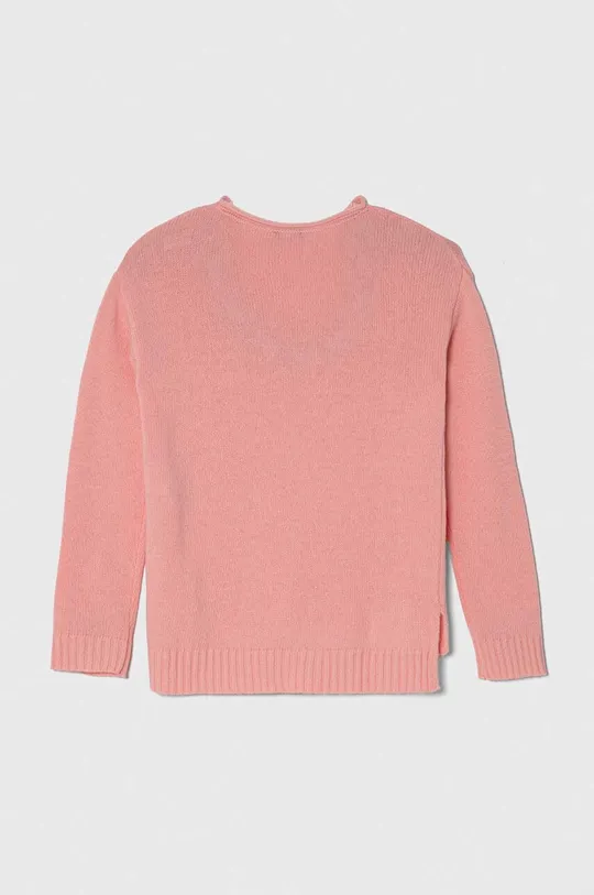 Детский шерстяной свитер United Colors of Benetton розовый