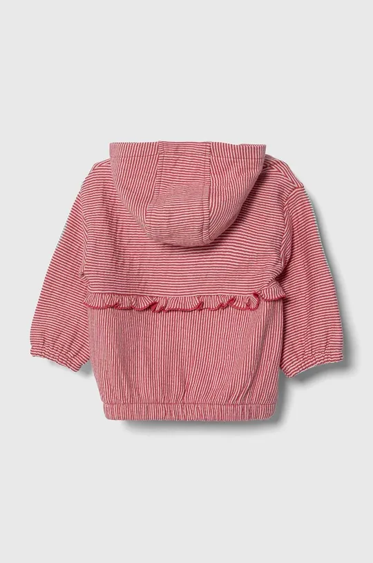Βαμβακερή μπλούζα μωρού United Colors of Benetton ροζ