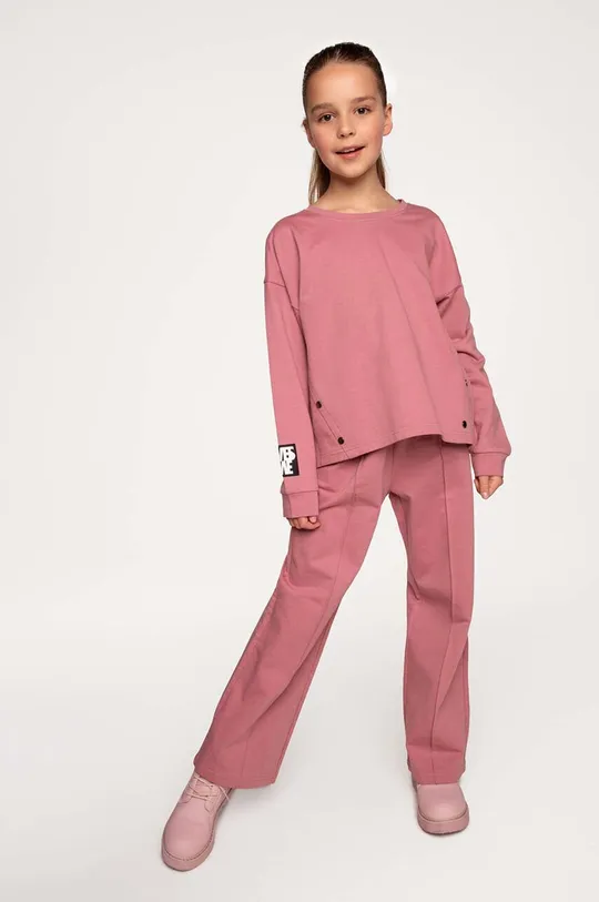 ροζ Παιδική βαμβακερή μπλούζα Coccodrillo Για κορίτσια