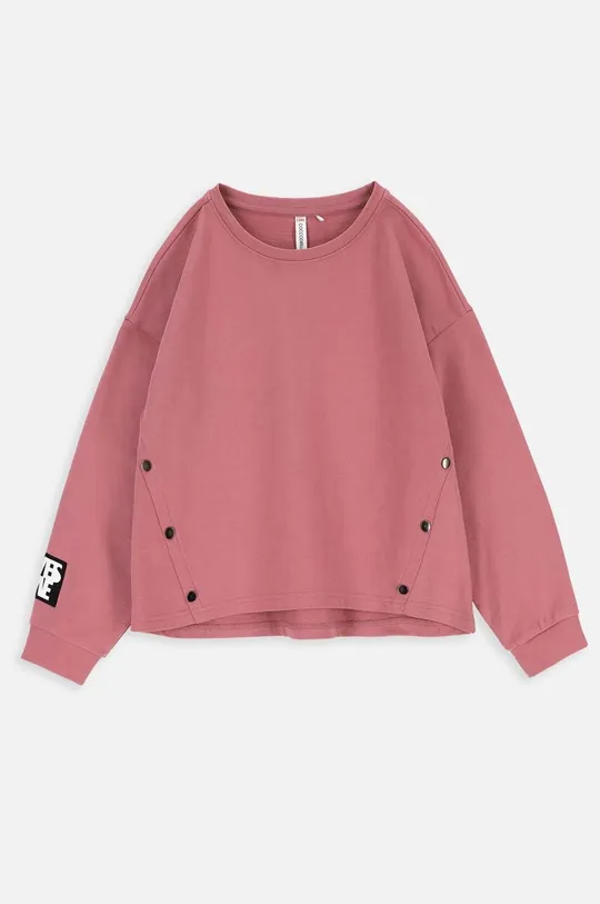 Otroški bombažen pulover Coccodrillo roza