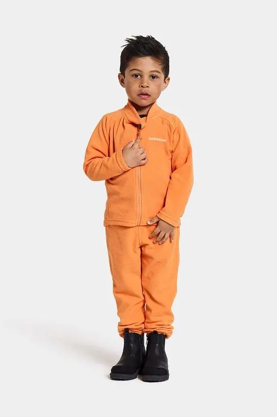 arancione Didriksons felpa per bambini MONTE KIDS FULLZIP