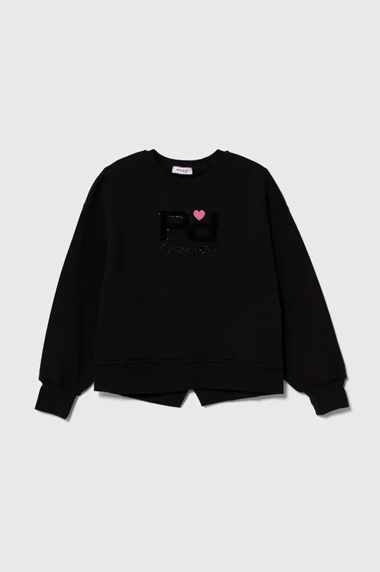 črna Otroški bombažen pulover Pinko Up Dekliški