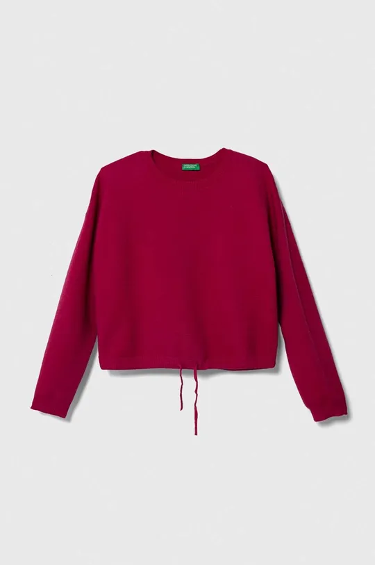 fioletowy United Colors of Benetton sweter dziecięcy Dziewczęcy