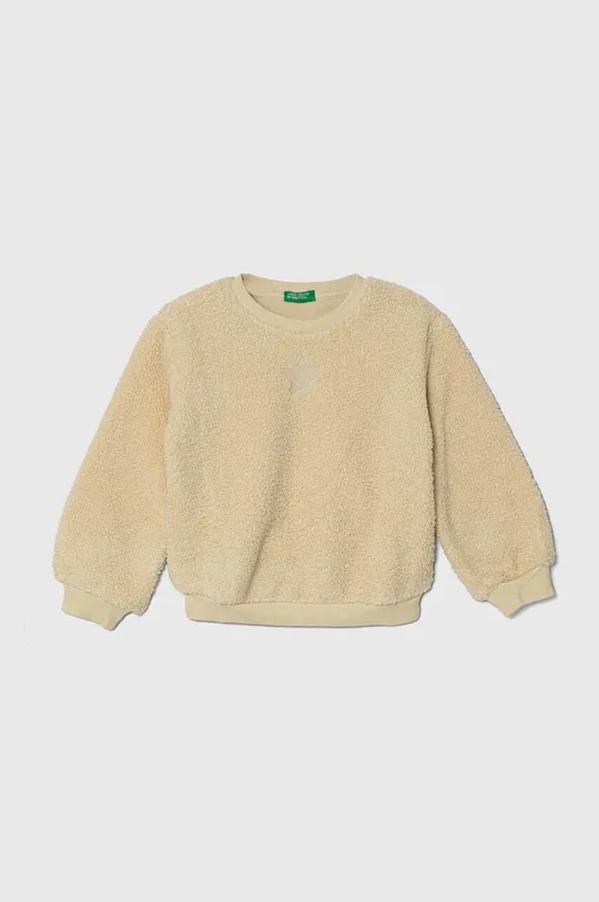 bež Otroški pulover iz flisa United Colors of Benetton Dekliški