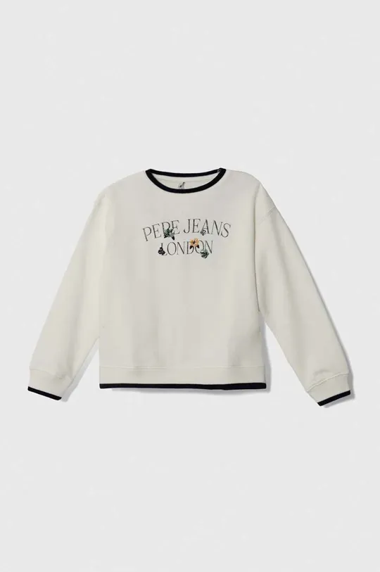 білий Дитяча бавовняна кофта Pepe Jeans Для дівчаток