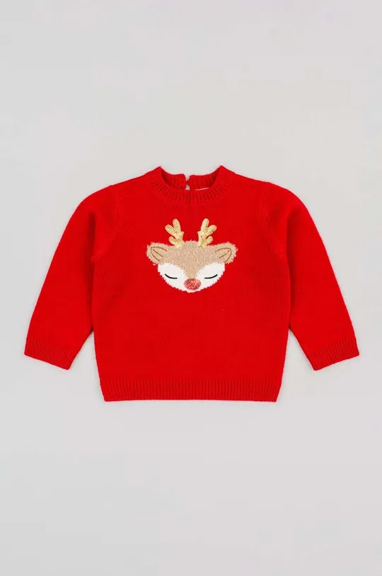 crvena Dječji džemper zippy Za djevojčice