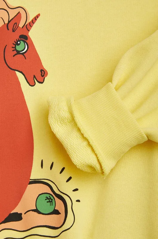 rumena Otroški bombažen pulover Mini Rodini
