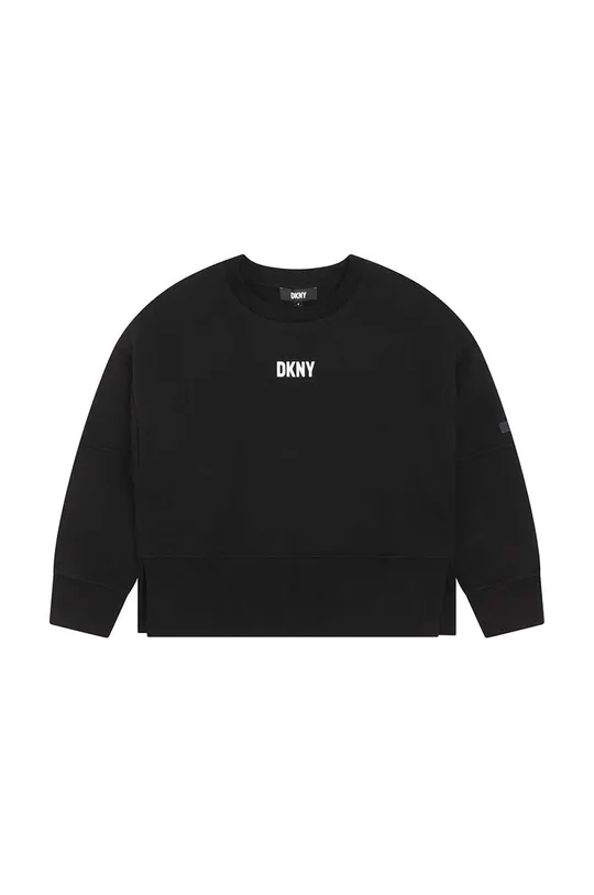 μαύρο Παιδική βαμβακερή μπλούζα DKNY Παιδικά