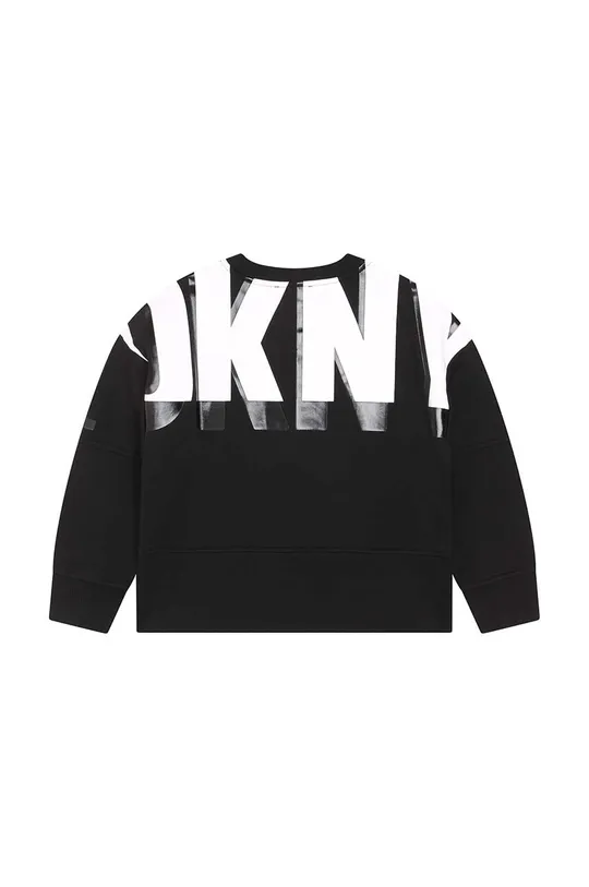 Παιδική βαμβακερή μπλούζα DKNY μαύρο