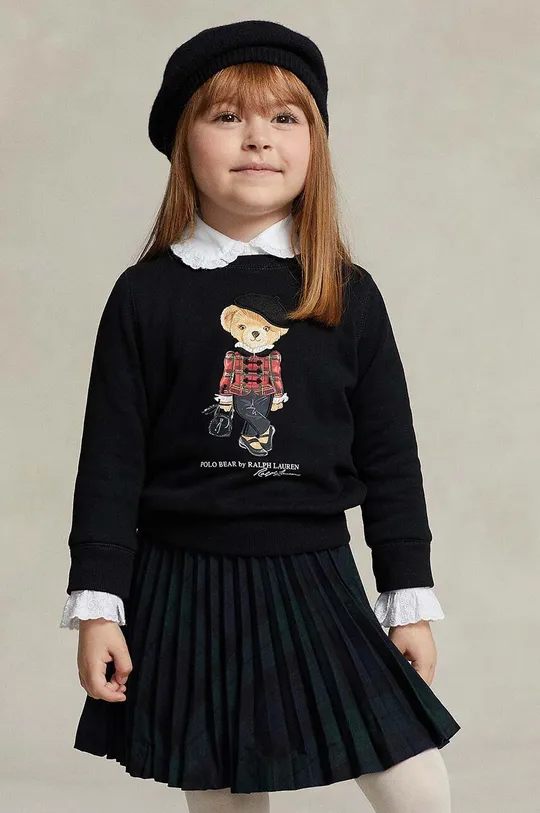 czarny Polo Ralph Lauren bluza dziecięca Dziewczęcy