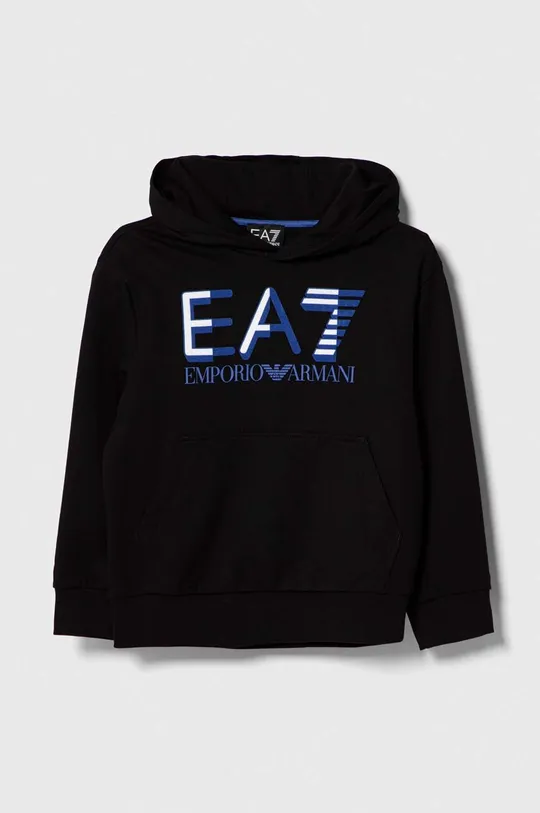 чорний Дитяча бавовняна кофта EA7 Emporio Armani Дитячий