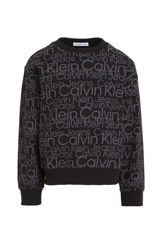 Дитяча бавовняна кофта Calvin Klein Jeans чорний