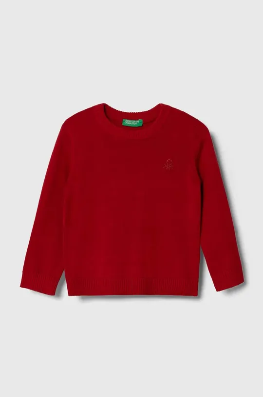 κόκκινο Παιδικό βαμβακερό πουλόβερ United Colors of Benetton Παιδικά