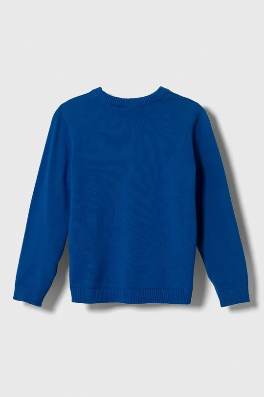 Dječji pamučni pulover United Colors of Benetton plava