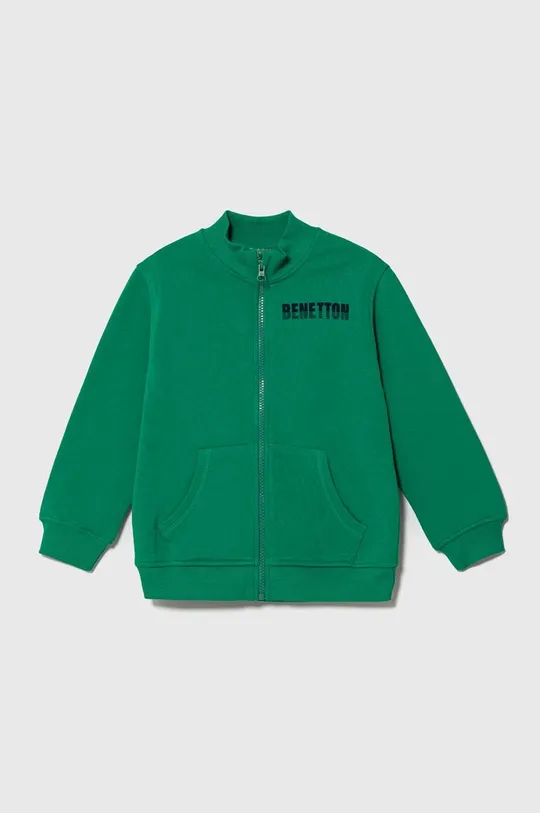 zelená Detská bavlnená mikina United Colors of Benetton Detský