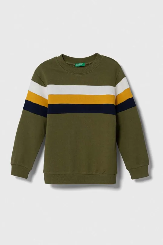 zelena Otroški bombažen pulover United Colors of Benetton Otroški