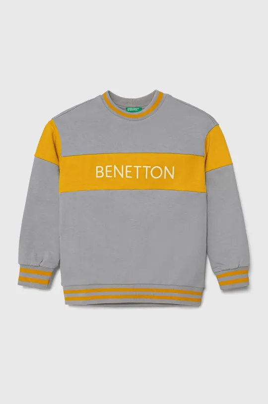 сірий Дитяча бавовняна кофта United Colors of Benetton Дитячий