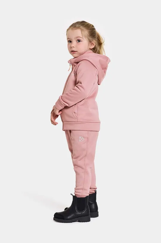 różowy Didriksons bluza dziecięca CORIN KIDS FULLZIP