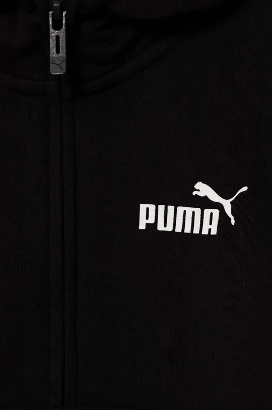 Otroški pulover Puma ESS Small Logo Full-Zip Hoodie TR G  Glavni material: 68 % Bombaž, 32 % Poliester Podloga kapuce: 100 % Bombaž Patent: 96 % Bombaž, 4 % Elastan