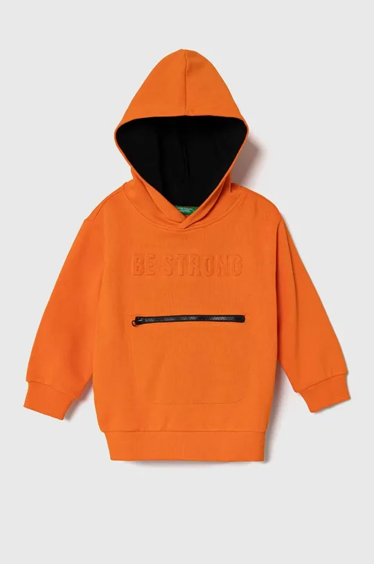 oranžna Otroški bombažen pulover United Colors of Benetton Otroški