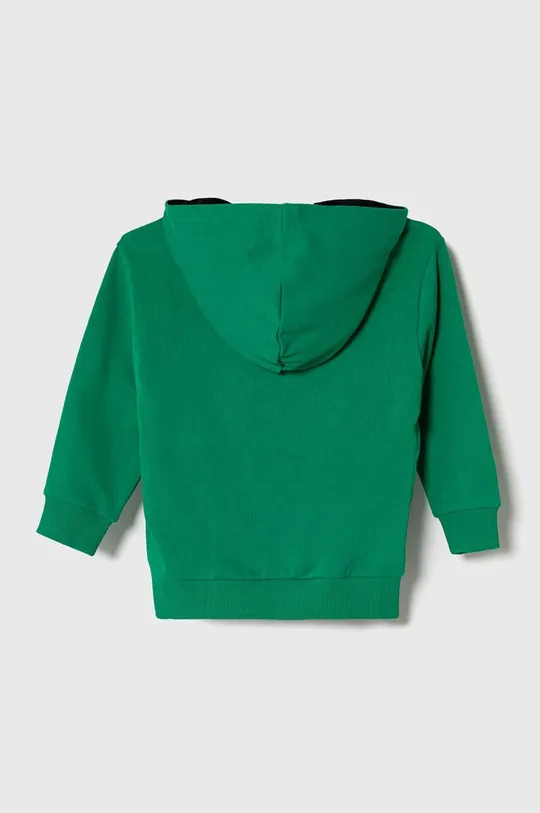 Dječja pamučna dukserica United Colors of Benetton zelena