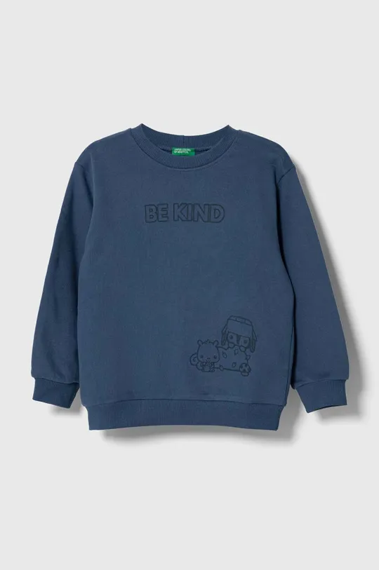 niebieski United Colors of Benetton bluza bawełniana dziecięca Dziecięcy